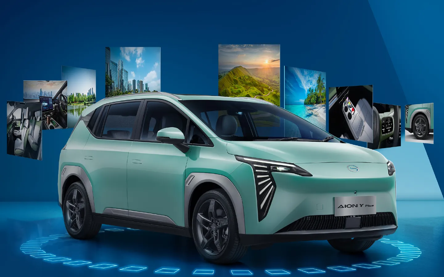 AION Y Plus warna Vitality Green, crossover listrik